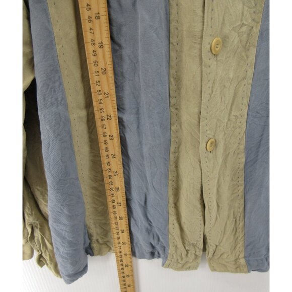 Nat Nast Shirt XL Blue Luxury Silk Button Up Original Resort Wear Y2K* - Picture 4 of 11